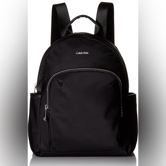 Calvin Klein Tanya Nylon Backpack, Black/Silver, One Size - Picture 2 of 4
